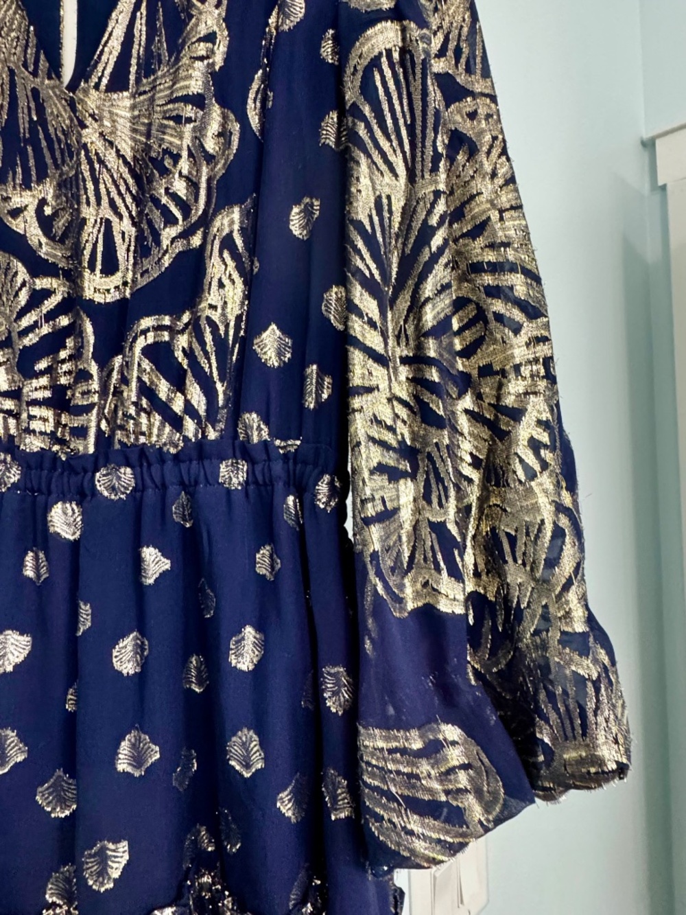 Lilly Pulitzer Joella Dress Navy/Gold - Picture 3 of 4
